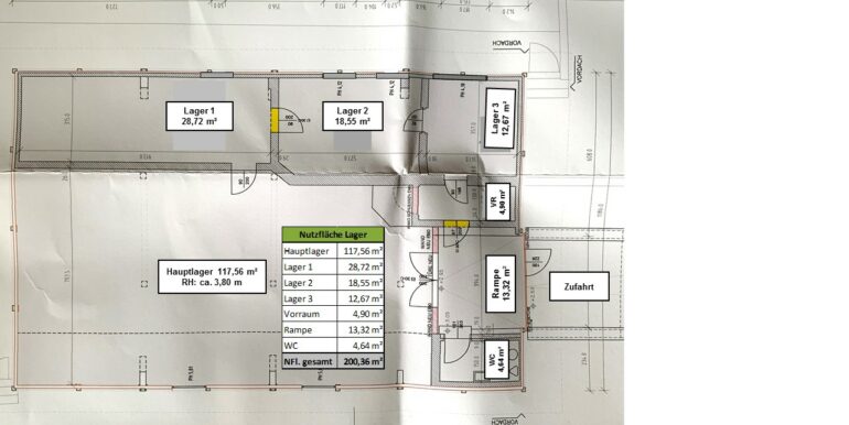 Grundrissplan bemaßt
